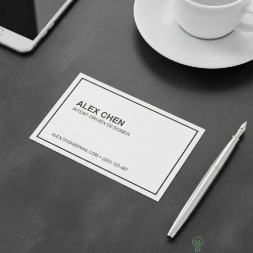 Top 5 Business Card Design Singapore for 2026 | SGDesign pro 5 A premium business card design Singapore on a professional desk