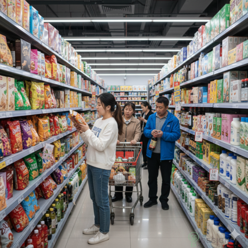 Top Packaging Design Agency Singapore | 2026 Rankings 6 Busy retail aisle with diverse product packaging design agency