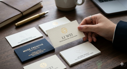 Booklet Design 12 Close-up of premium business card printing singapore