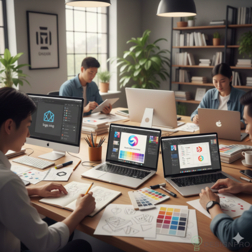 10 Best Company Logo Design for 2026 Branding in Singapore 6 Design process workflow from sketches to source files