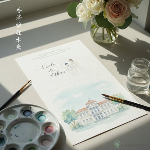 2026 Eye-Catching Illustrations Singapore Designs for Impact 7 Hand-drawn watercolor wedding illustrations Singapore