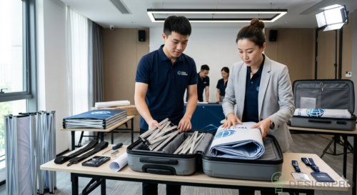 Boost Your Brand with 2026 Large Format Printing in Singapore 7 Modular tension fabric display being packed into a suitcase